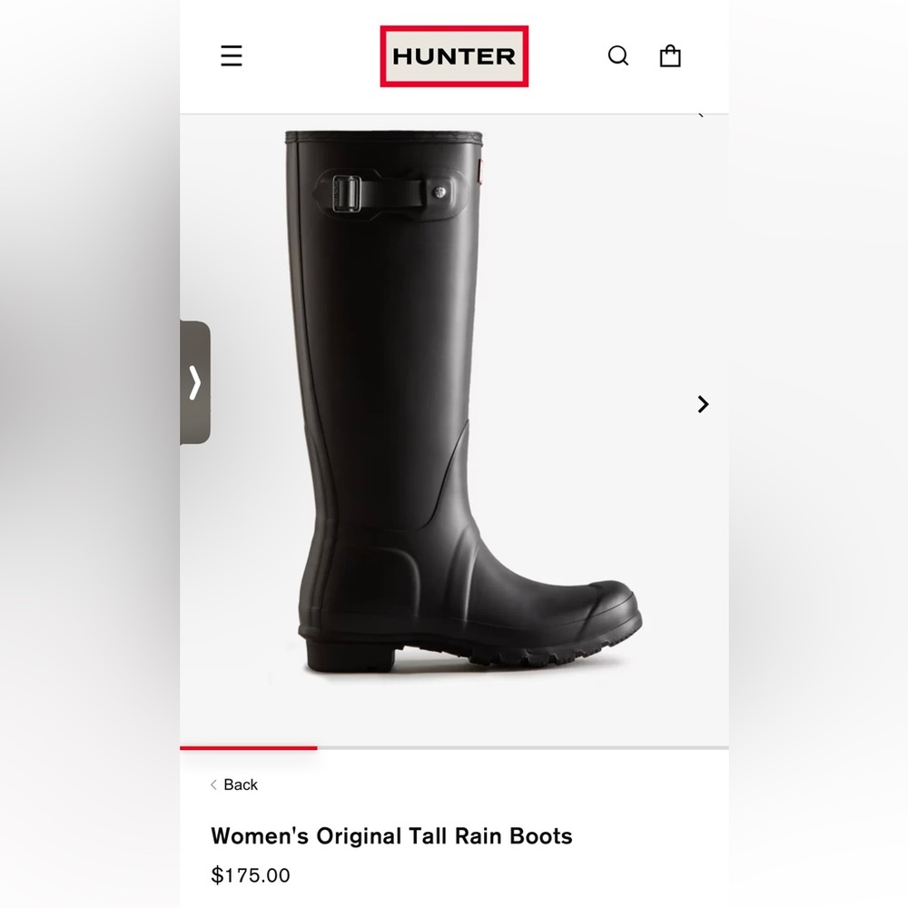 Hunter Rain Boots - Original Tall (Matte Black)